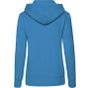 fruit of the loom Ladies classic hooded sweat azure blue