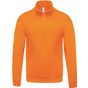 Kariban Sweat-shirt col zippé  orange