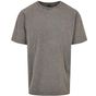 Build Your Brand Acid Washed Heavy Oversize Tee - asphalt - M