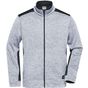 James&Nicholson Men´s Knitted Workwear Fleece Jacket -STRONG- white_melange/carbon