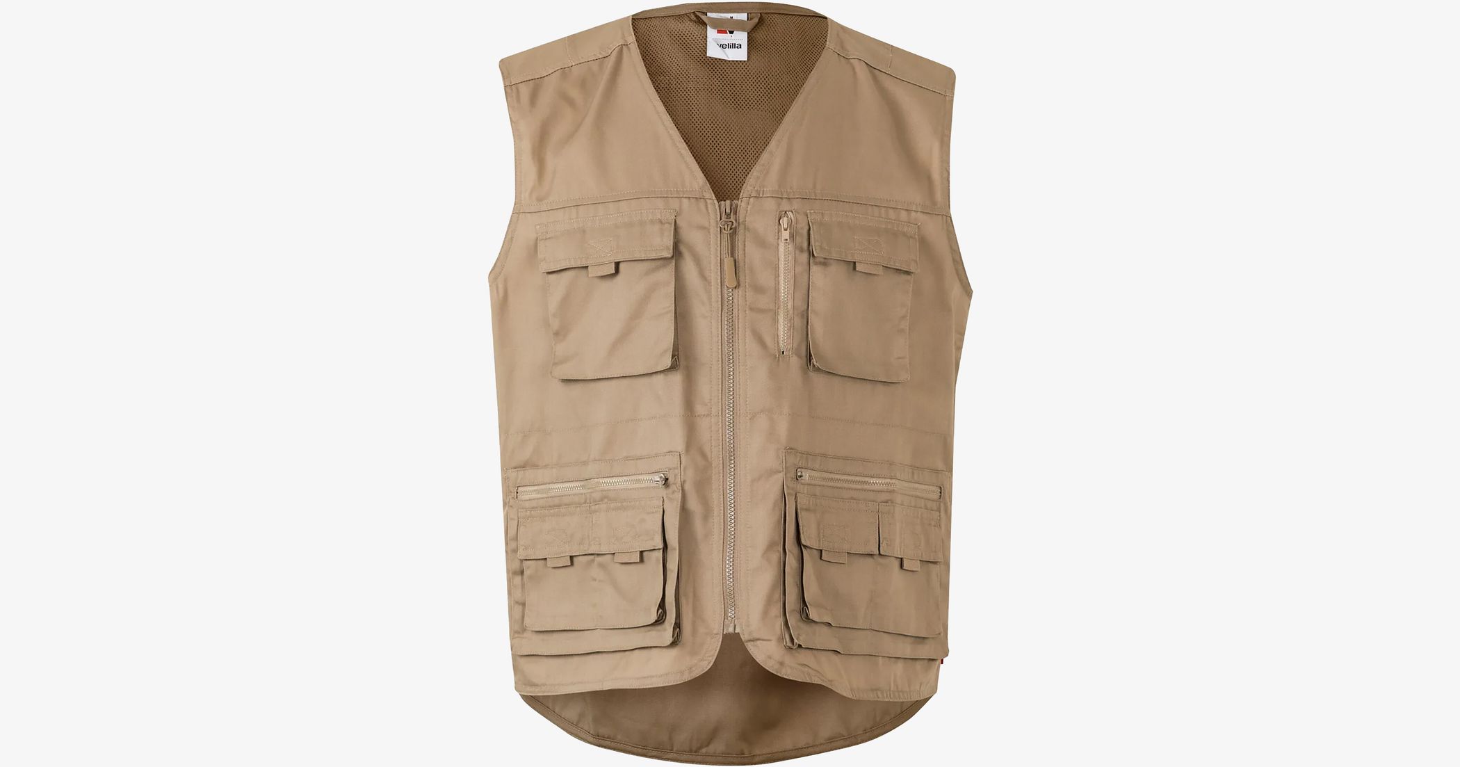 VELILLA 105901, Chaleco Multibolsillos, Color Arena, Talla L