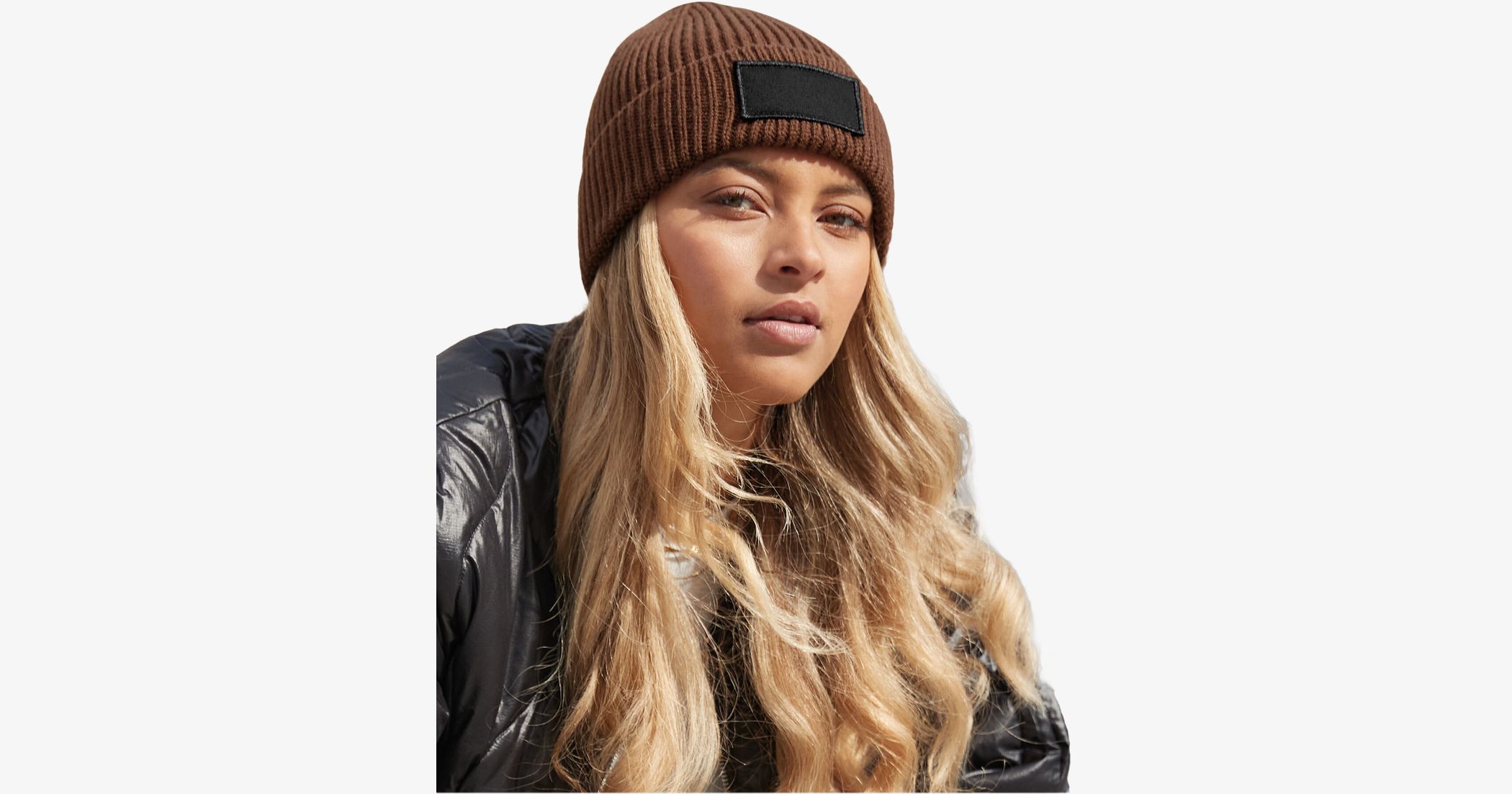 BoohooMAN Beechfield Patch Appliqué Beanie in Green for Men | UK