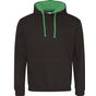 AWDis Just Hoods Varsity Hoodie jet_black/kelly_green