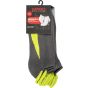 Spiro Compression 3-pack sports sneaker socks grey/lime