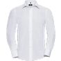 Russell Chemise en Popeline Polyester Coton cintrée manches longues homme white