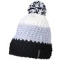 Myrtle Beach Crocheted Cap with Pompon black/silver/white