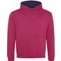 AWDis Just Hoods Kids Varsity Hoodie hot_pink/french_navy