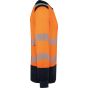 WK Designed To Work Sweat-shirt de sécurité recyclé col rond unisexe hi_viz_orange/navy