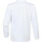 Henbury Unisex long sleeved polo shirt white