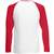 fruit of the loom Long Sleeve Baseball T blanc/rouge