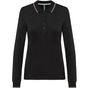 Kariban Polo maille piquée manches longues femme black/light_grey/white