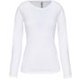 Kariban T-shirt col rond manches longues femme white