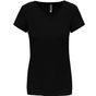 Kariban T-shirt col V manches courtes femme black