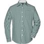 James&Nicholson Men´s Checked Shirt forest_green/white