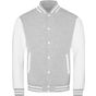 AWDis Just Hoods Veste Varsity heather_grey/white