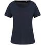 Kariban T-shirt bio col à bords francs manches courtes femme navy