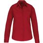 Kariban Chemise popeline manches longues femme classic_red