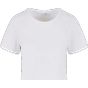 New Morning Studios Ladies cropped tee white