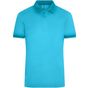 James&Nicholson Men´s Heather Polo turquoise_melange/turquoise