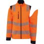 WK Designed To Work Veste softshell de sécurité recyclée avec manches détachables unisexe hi_viz_orange/navy