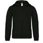 B&C Collection Hooded Full Zip Kids black