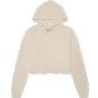 Bella Women's cropped fleece hoodie heather_dust