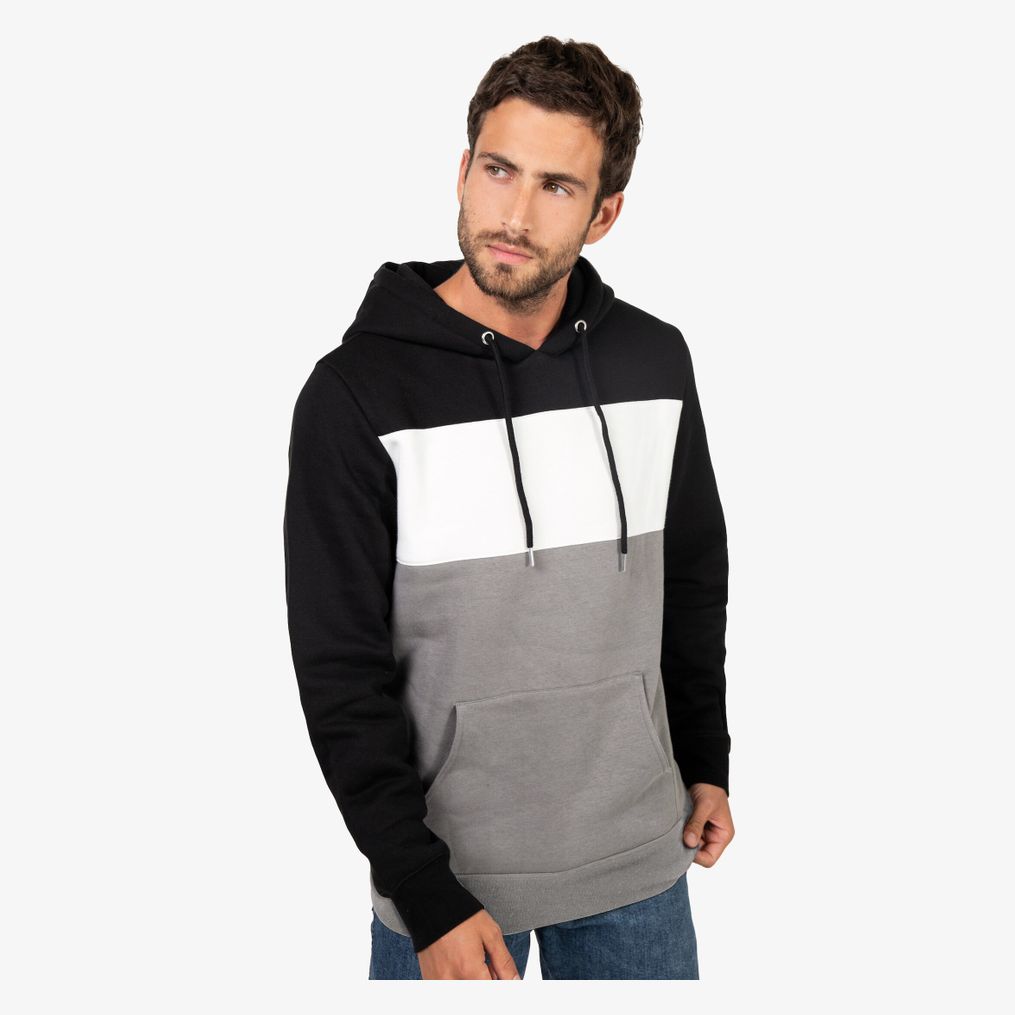Sweat-shirt tricolore à capuche unisexe Kariban