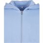 Build Your Brand Fluffy Zip Hoody Powder blue