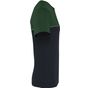 WK Designed To Work T-shirt bicolore écoresponsable manches courtes unisexe black/forest_green