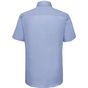 Russell Collection Men’s short sleeve tailored oxford shirt oxford_blue