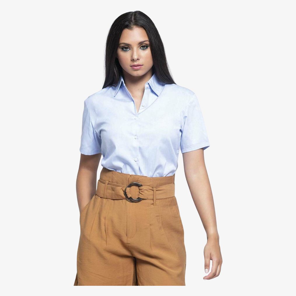 Oxford shirt short sleeves lady JHK