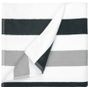 The One Towelling Beach Towel Stripe anthracite/light_grey/white