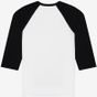 Bella Unisex 3/4 sleeve baseball tee white/black