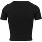 Build Your Brand Ladies Cropped Tee black