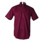 kustom kit Corporate Oxford Shirt burgundy