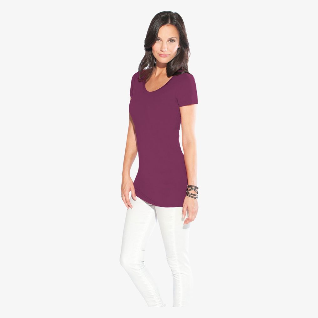 Women´s Slim Fit V-Neck-T Long Promodoro