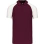Kariban Polo Baseball bordeaux/l.g./white