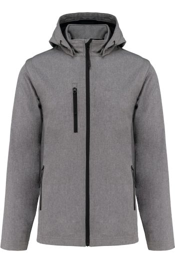 Image produit Veste Softshell 3 couches à capuche avec manches amovibles unisexe