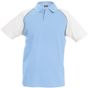 Kariban Polo Baseball - sky/l.g/wh - XL