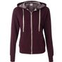 Independent Unisex Midweight French Terry Zip Hood burgundy_heather