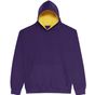 AWDis Just Hoods Kids Varsity Hoodie purple/sun_yellow