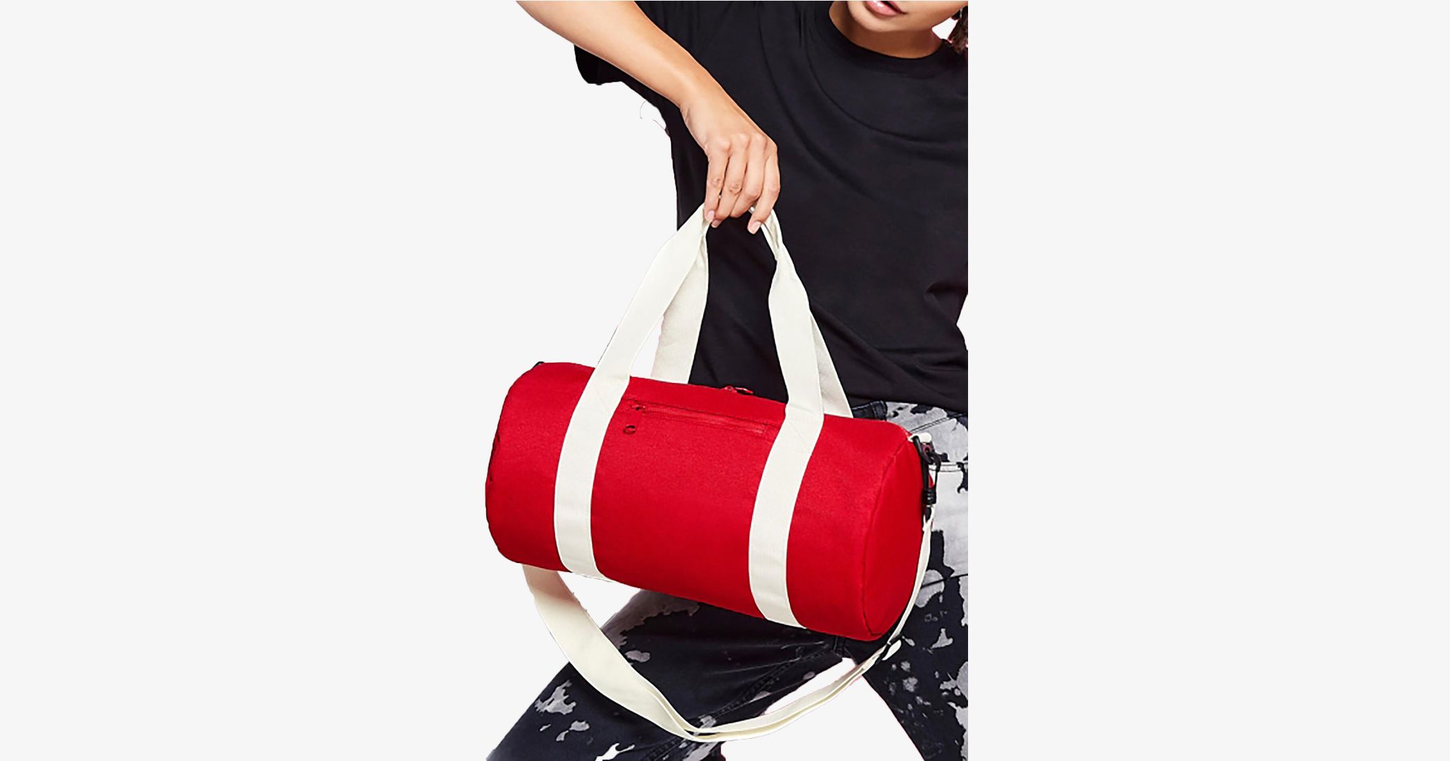 Bagbase Sac de sport uni (20 litres) (taille unique) (gris chiné/noir), Gris chiné/noir, Taille unique