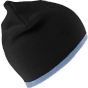 Result Soft feel reversible cuffless beanie black/sky