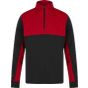 Finden+Hales Adults' 1/4 zip knitted tracksuit top black/red