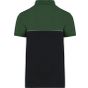 WK Designed To Work Polo bicolore écoresponsable manches courtes unisexe black/forest_green