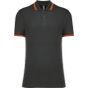Kariban Polo homme manches courtes à liserés contrastés dark_grey/orange