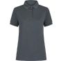 Henbury Ladies' recycled polyester polo shirt charcoal