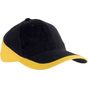 K-up Racing - casquette bicolore 6 panneaux black/yellow