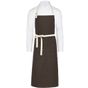 SG Accessories - Bistro Santorini - Contrasted Bib Apron with Pocket brown
