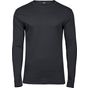 tee jays Mens LS Interlock T-Shirt - dark_grey - M